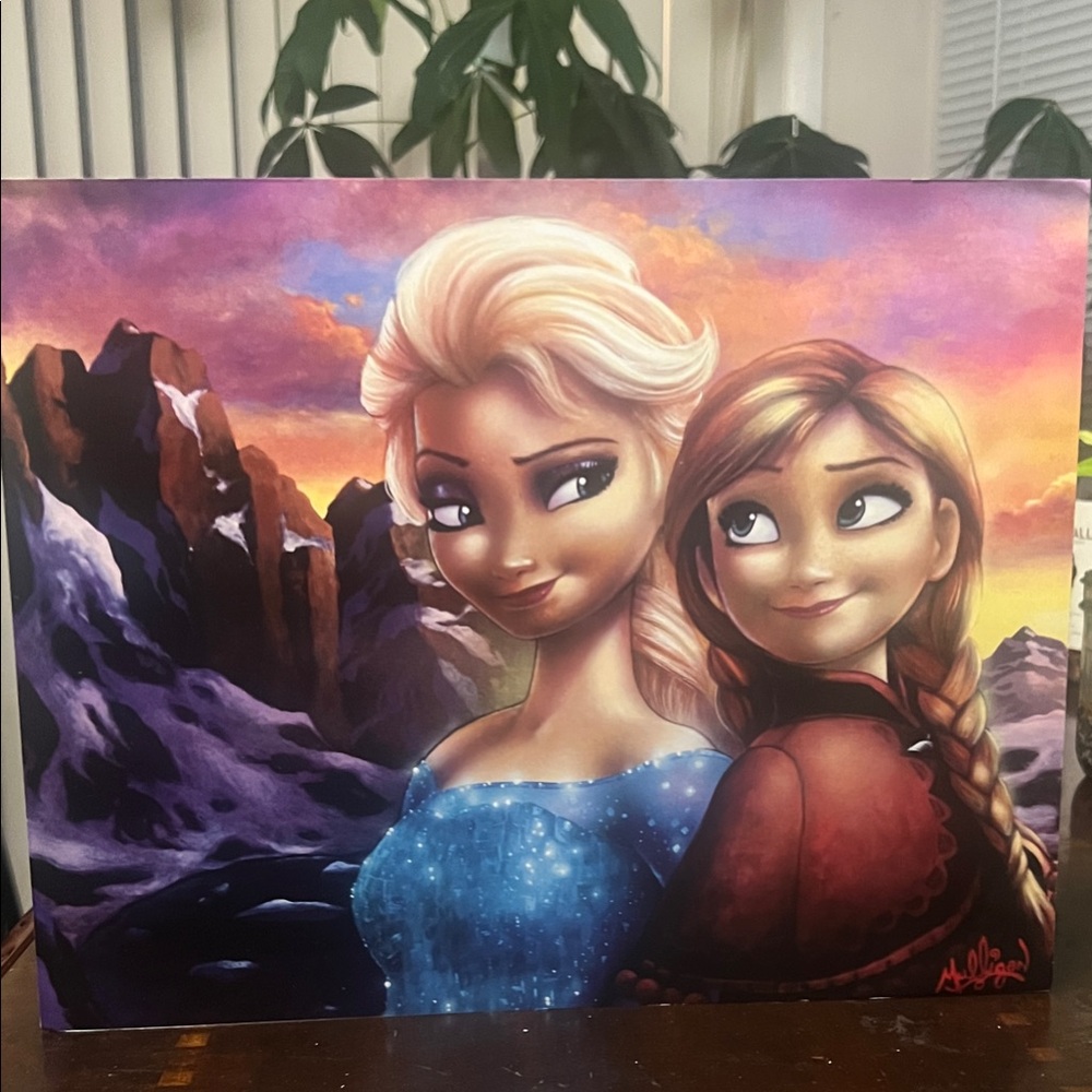 Frozen Canvas Art with Elsa and Anna